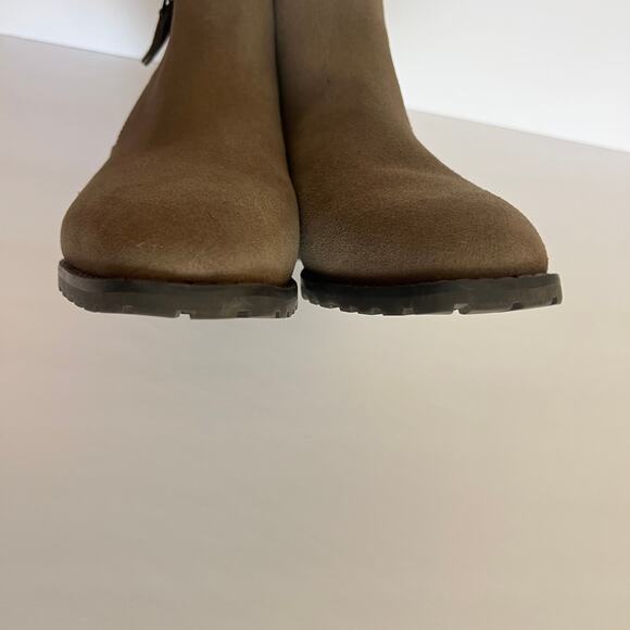 Blondo Samara Tan Taupe Waterproof Suede Ankle Booties Womens 9 - Picture 7 of 13